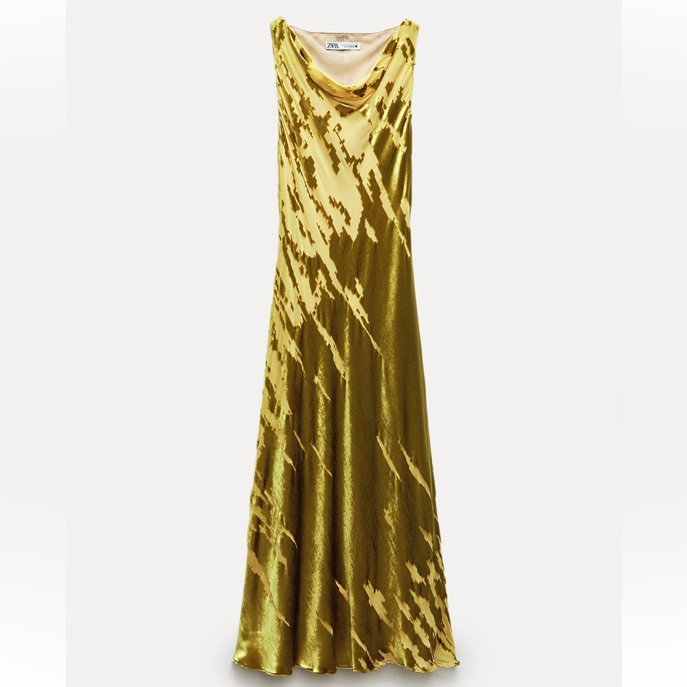 ZARA NEW COLLECTION VELVET MIDI DRESS 9430/108 291/022 - Picture 2 of 5